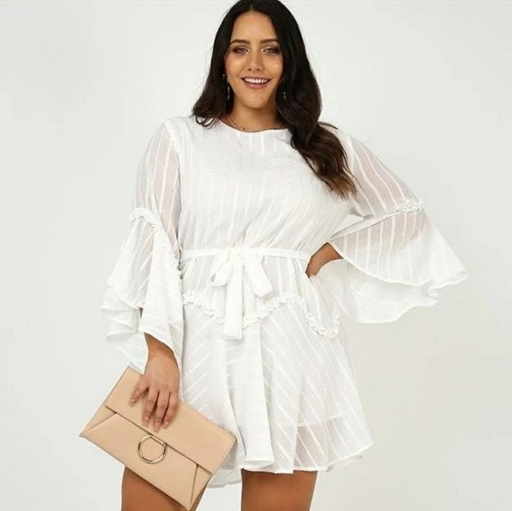 NEW WHITE DRESS - BELL SLEEVES